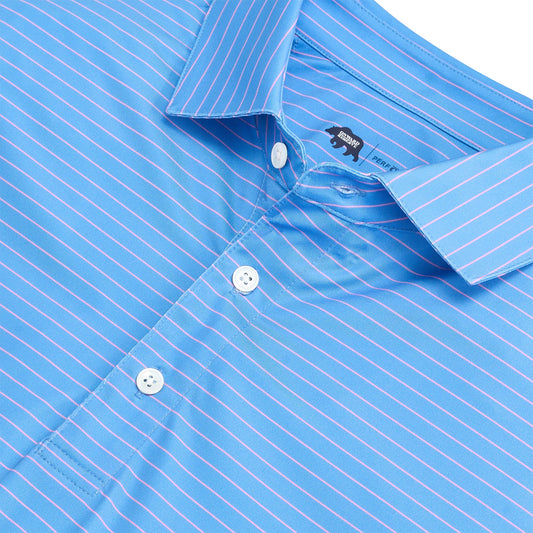 Atlantic Stripe Performance Polo - Riviera