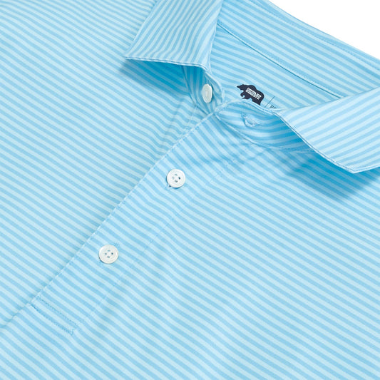 Echo Stripe Performance Polo - Breeze