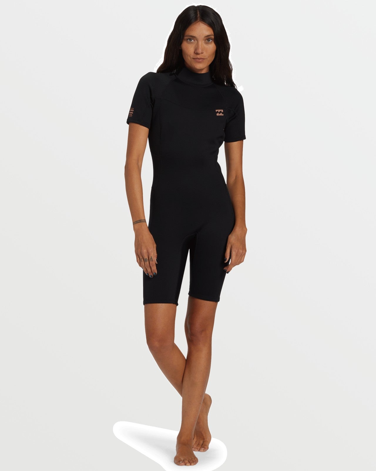 Foil Flatlock Short Sleeve Springsuit | Black Billabong