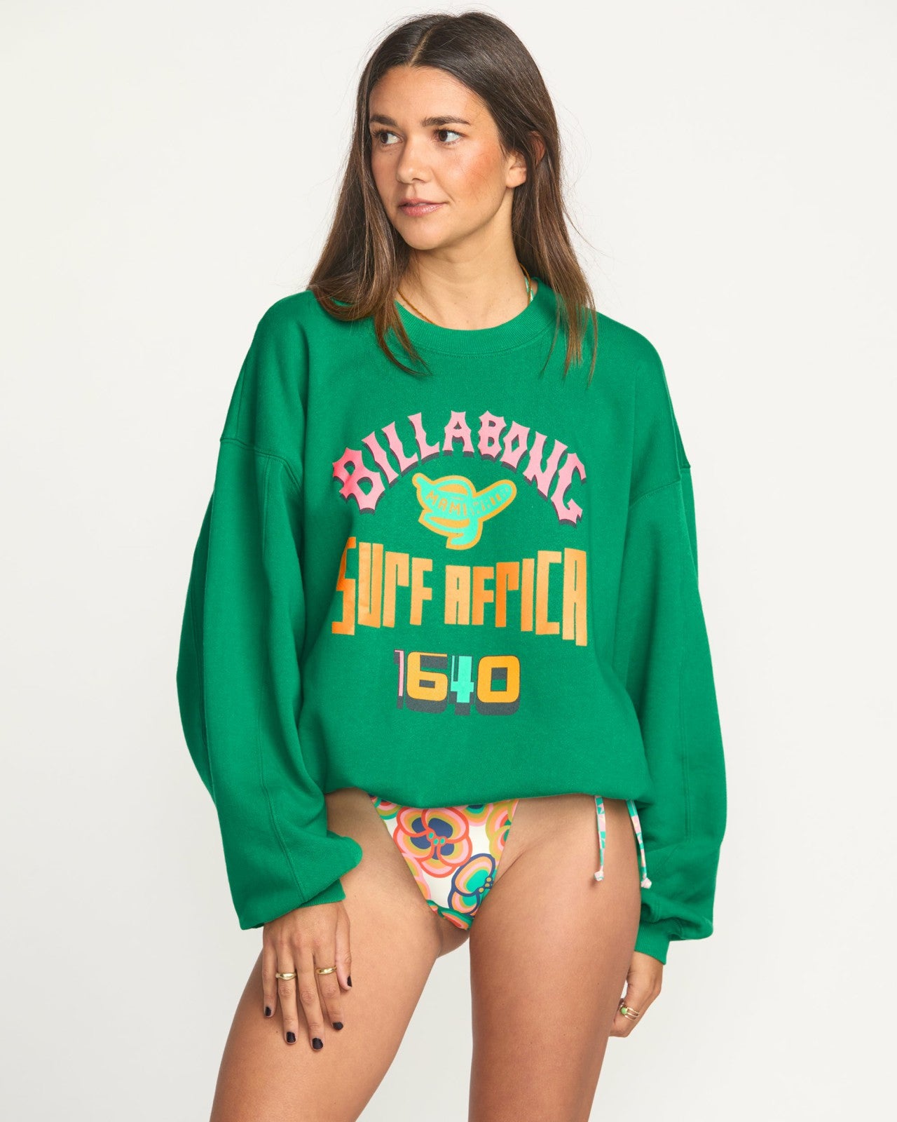 Billabong x Mami Wata Kendal Crewneck Sweatshirt | Emerald Green Billabong