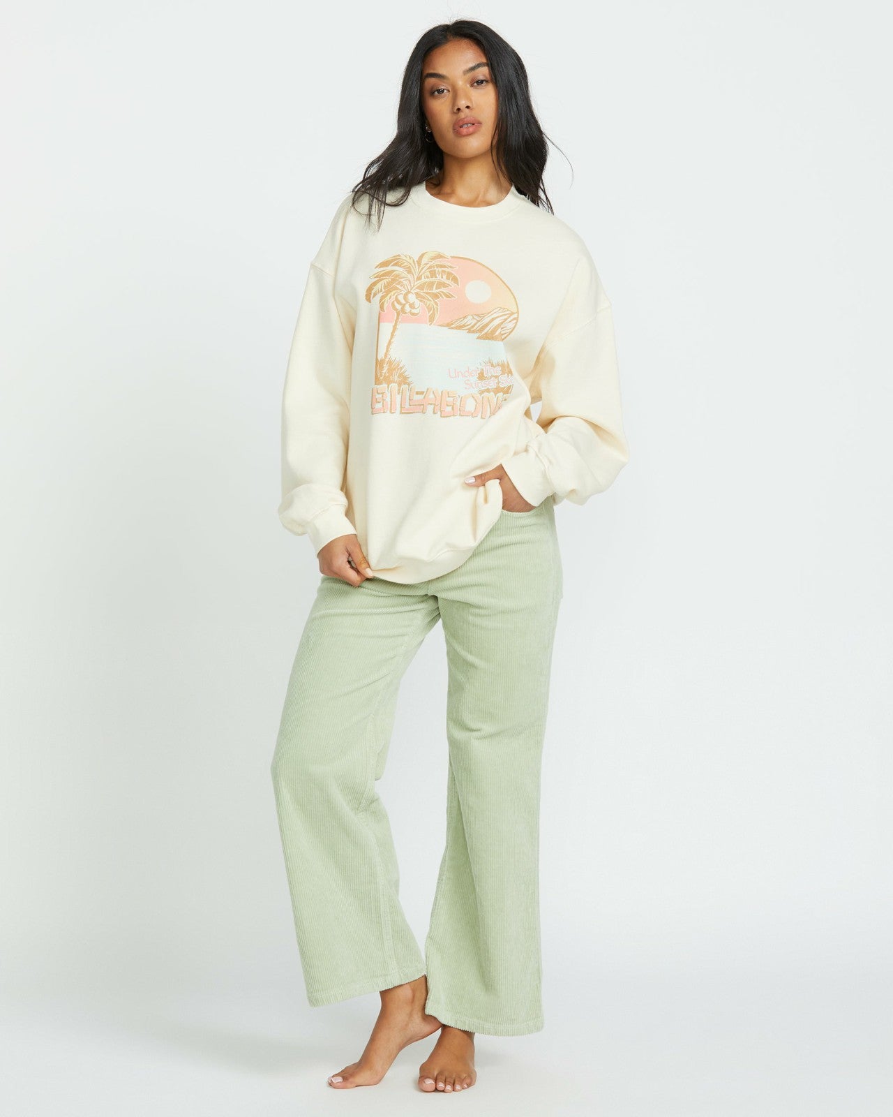 Ride In Crew Sweatshirt | Whitecap1 Billabong