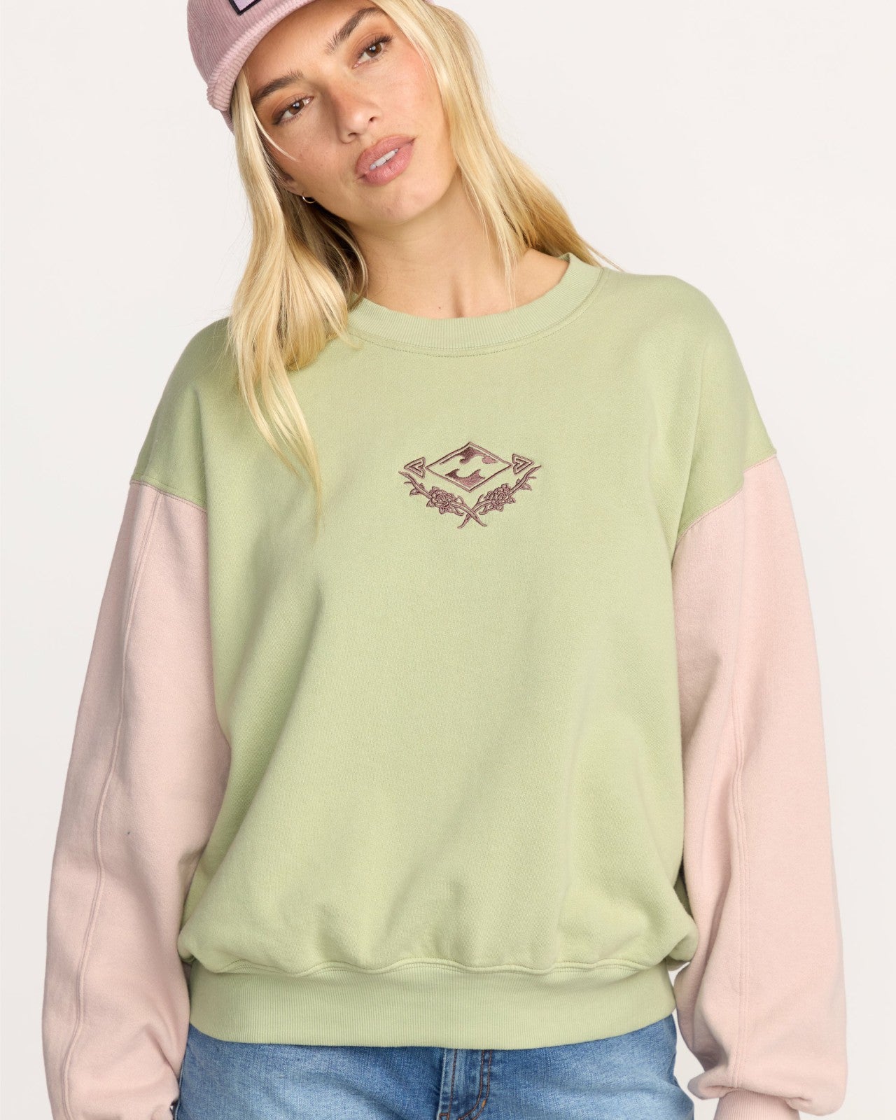 The Original Vibes Kendal Crewneck Sweatshirt | Pistachio Billabong
