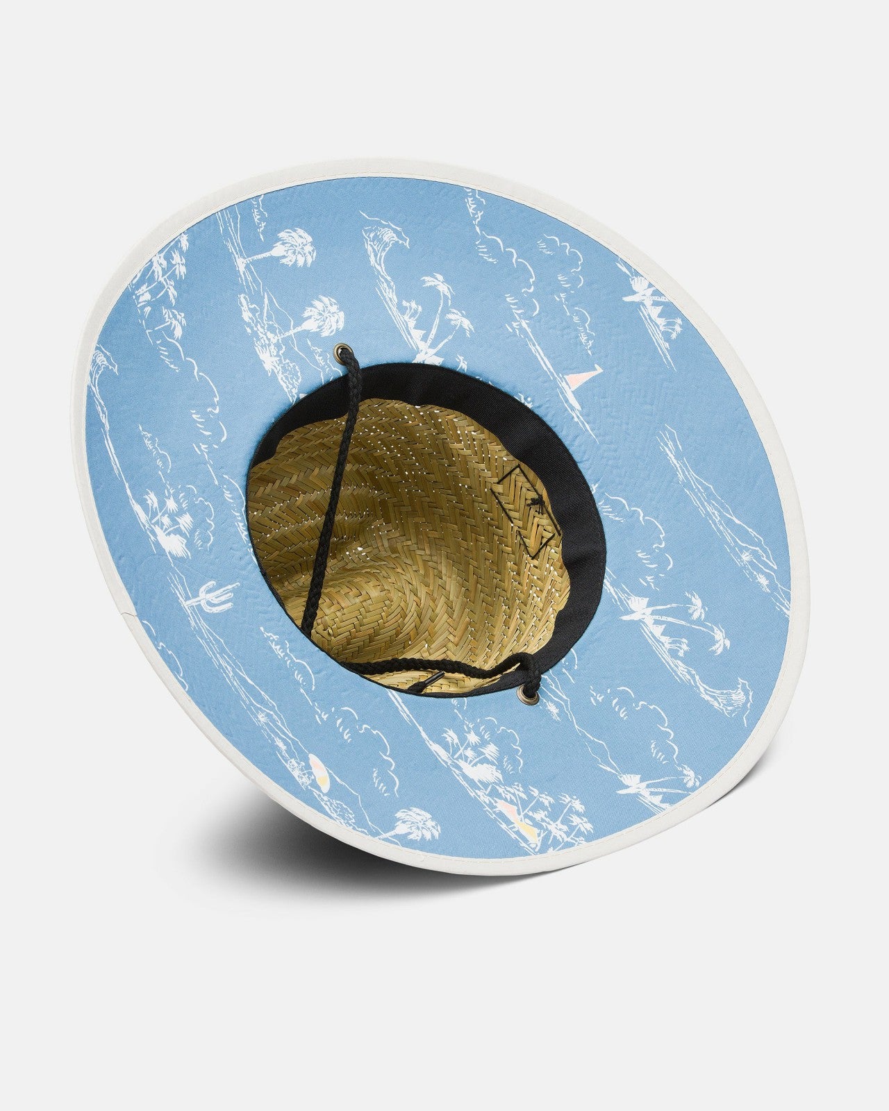 Tides Print Straw Hat | Steel Blue Billabong