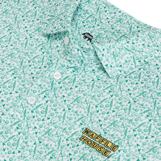 Waffle House Golf Legend Printed Performance Polo - White