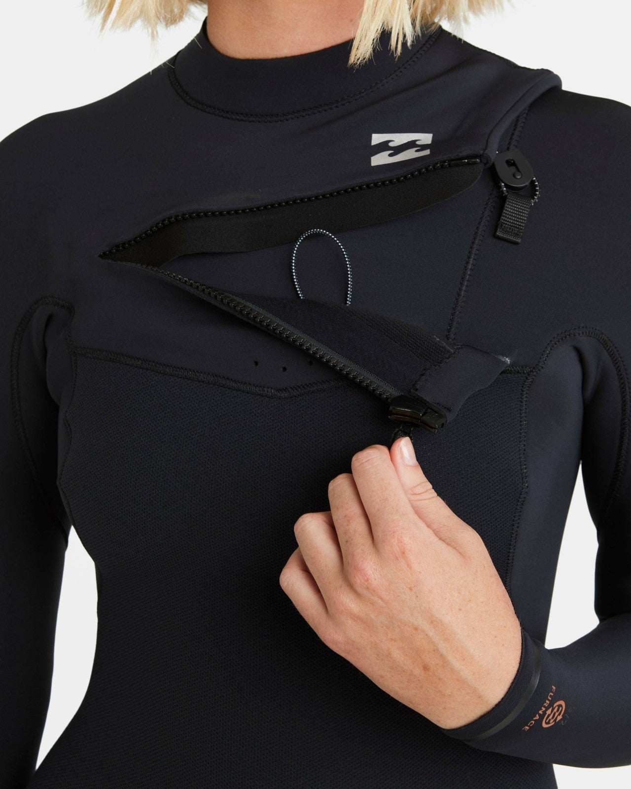 3/2mm Furnace Natural GBS Chest Zip Fullsuit | Black Tiki Billabong