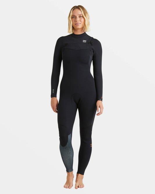 4/3mm Furnace Natural GBS Chest Zip Fullsuit | Black Tiki Billabong