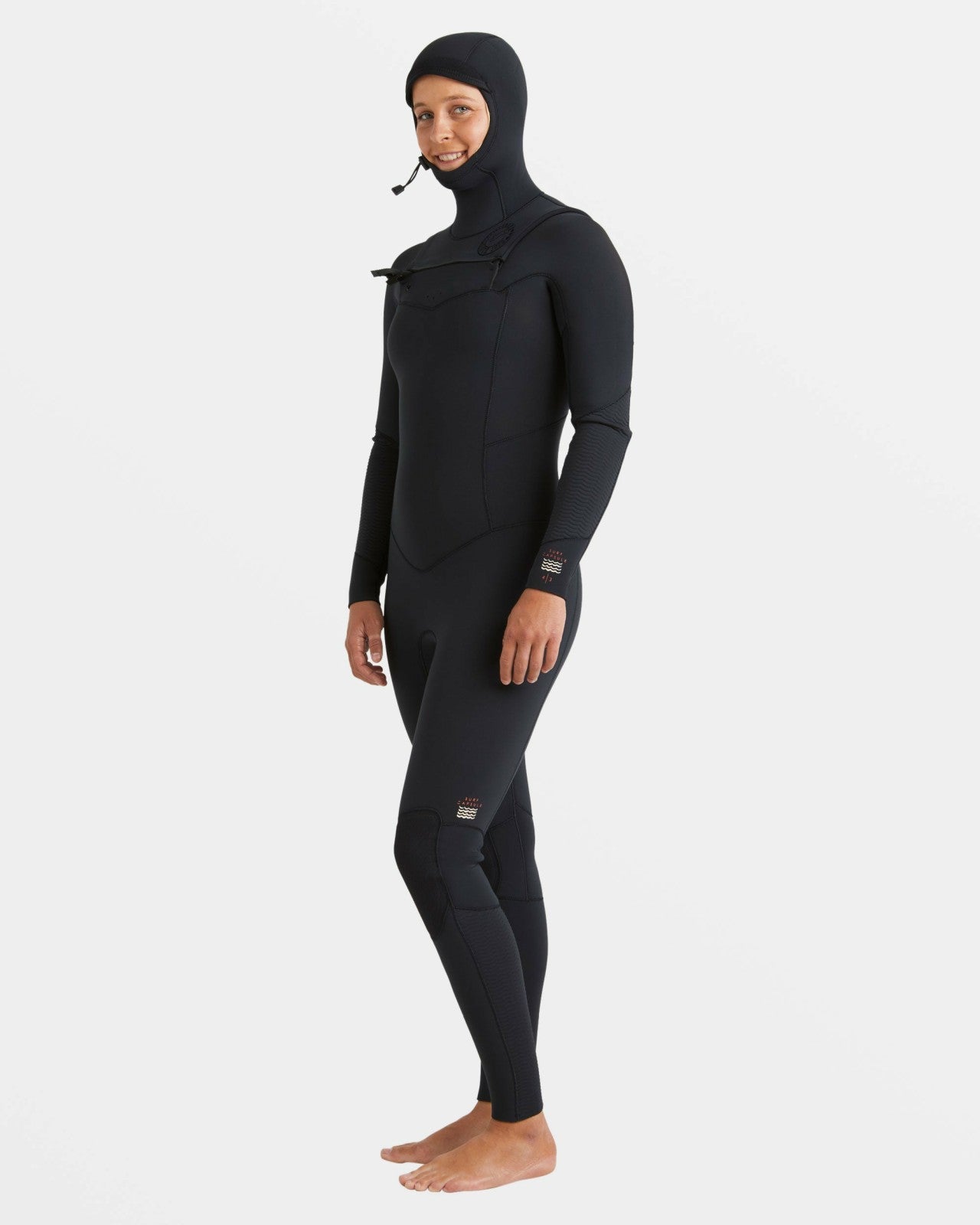 4/3mm Salty Dayz Natural Upcycler GBS Chest Zip Hooded Wetsuit | Black Billabong