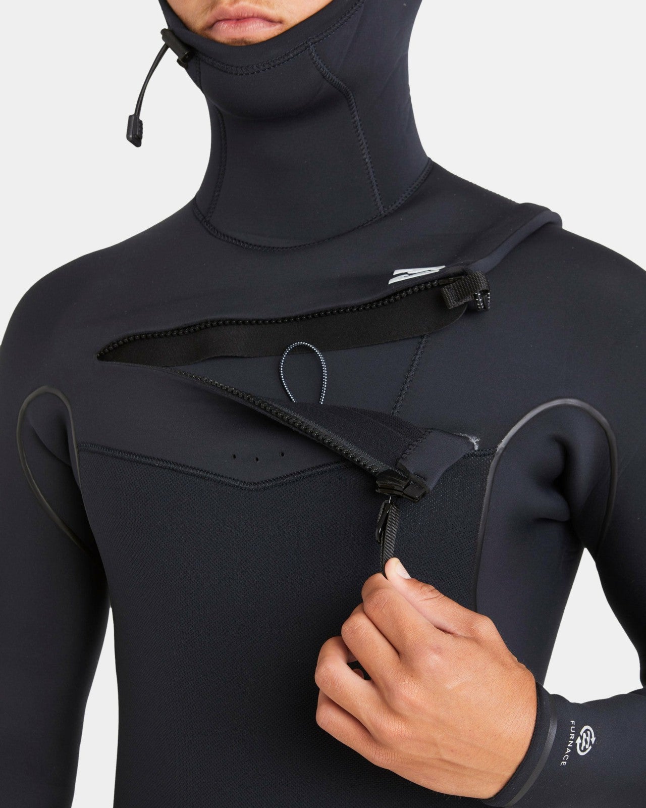 6/5mm Furnace Natural Upcycler Welded Chest Zip Wetsuit | Black Billabong