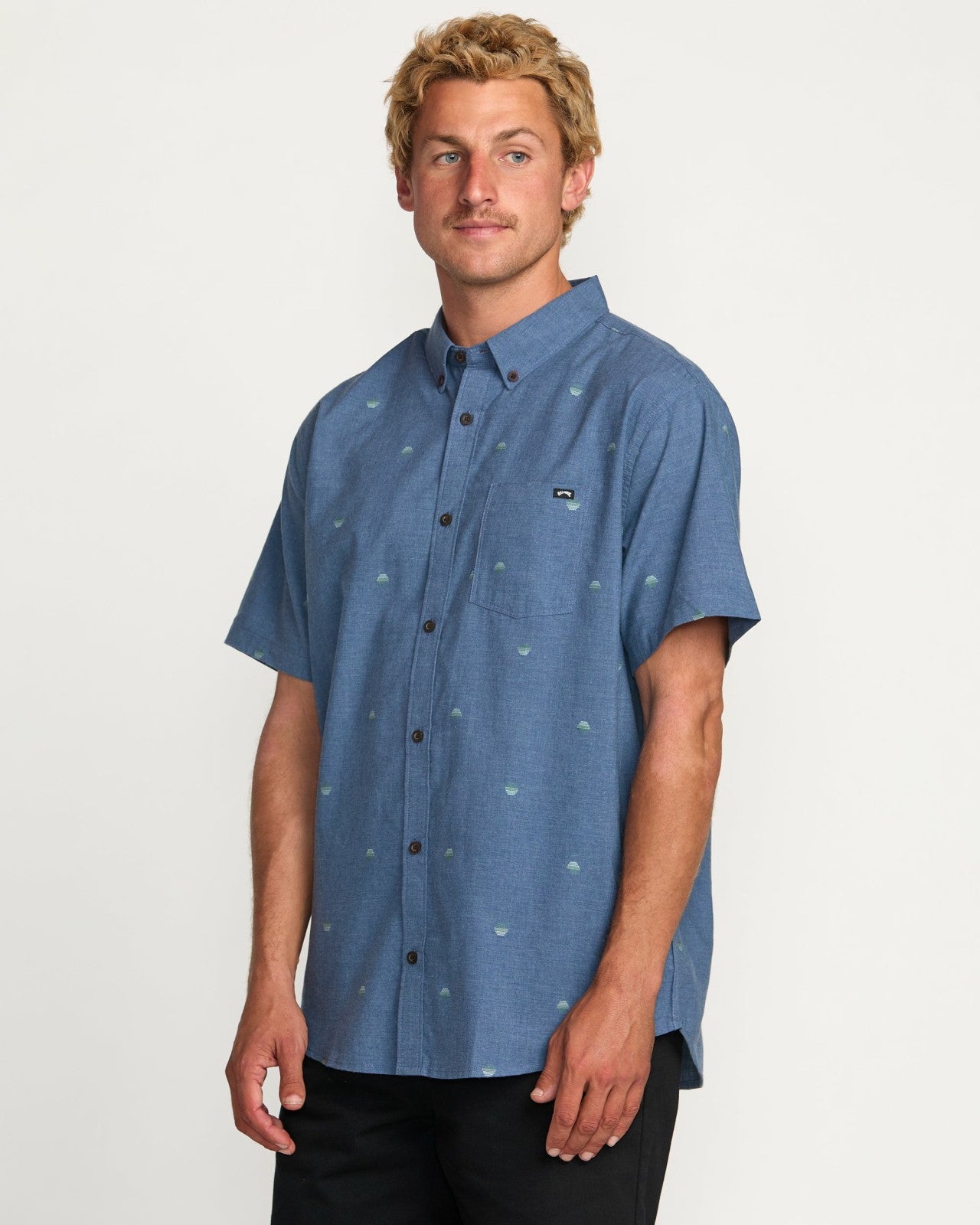 All Day Jacquard Short Sleeve Shirt | Deep Blue Billabong