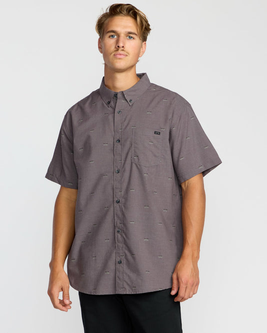 All Day Jacquard Short Sleeve Shirt | Gray Violet Billabong
