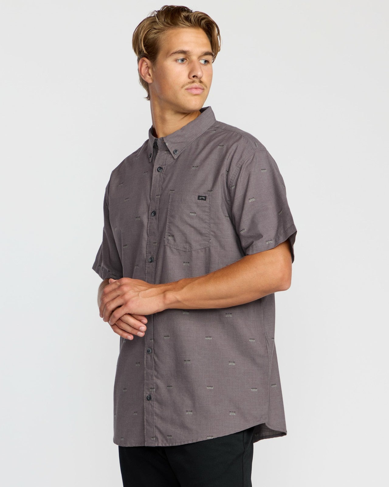 All Day Jacquard Short Sleeve Shirt | Gray Violet Billabong