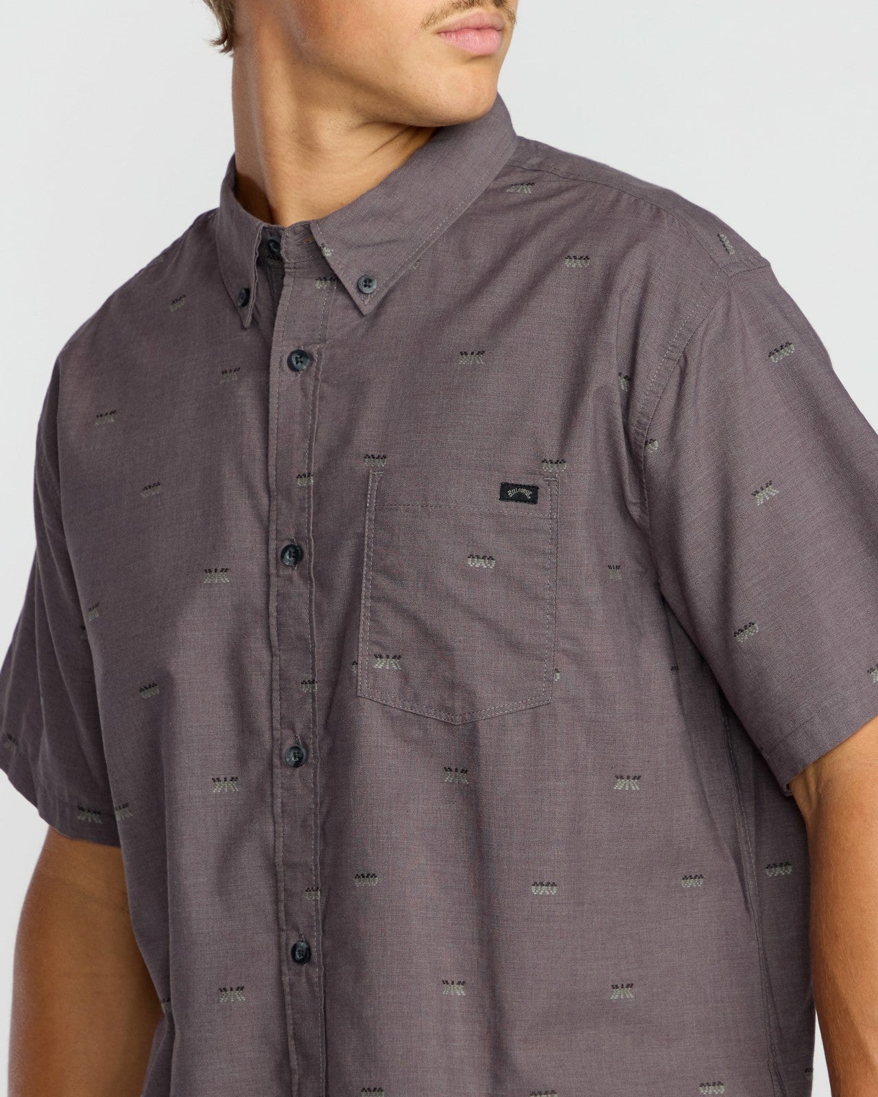 All Day Jacquard Short Sleeve Shirt | Gray Violet Billabong