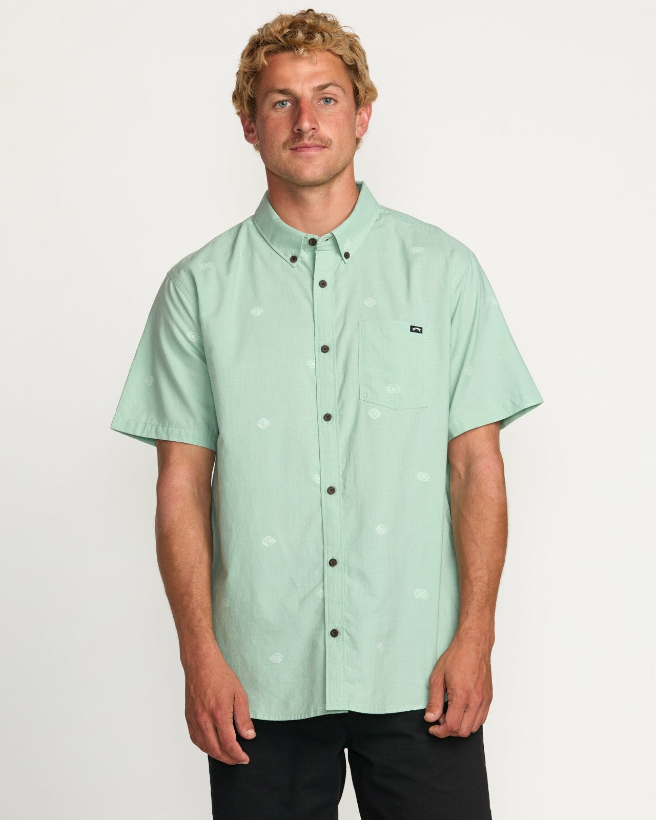 All Day Jacquard Short Sleeve Shirt | Seafoam Billabong