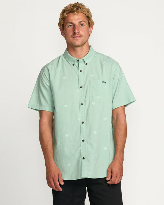 All Day Jacquard Short Sleeve Shirt | Seafoam Billabong