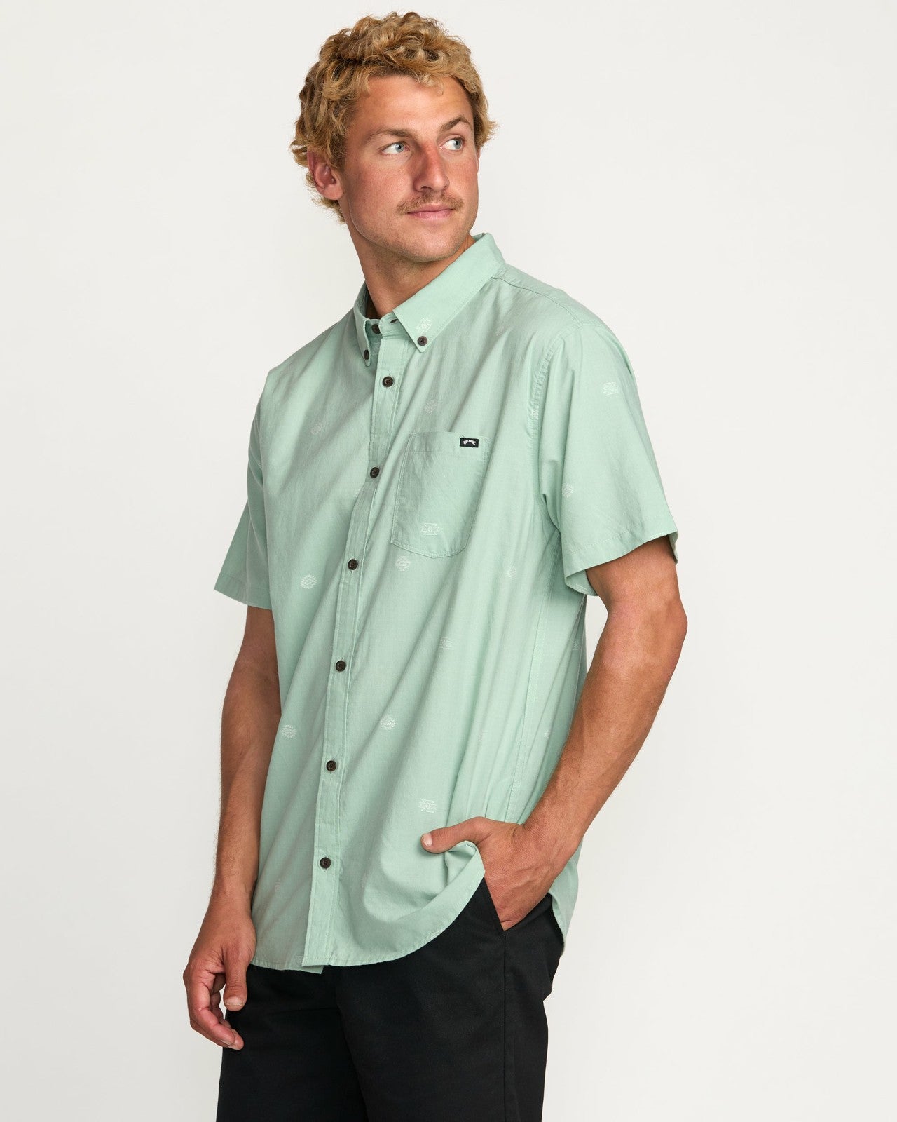 All Day Jacquard Short Sleeve Shirt | Seafoam Billabong