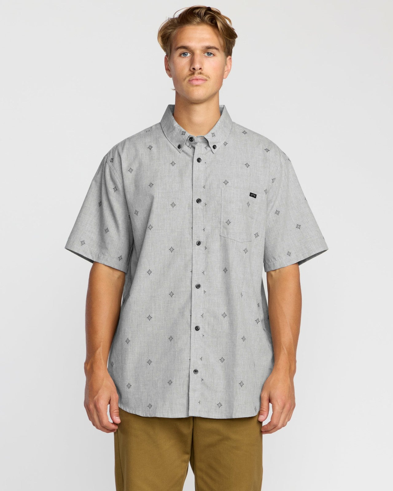 All Day Jacquard Short Sleeve Shirt | Silver Billabong