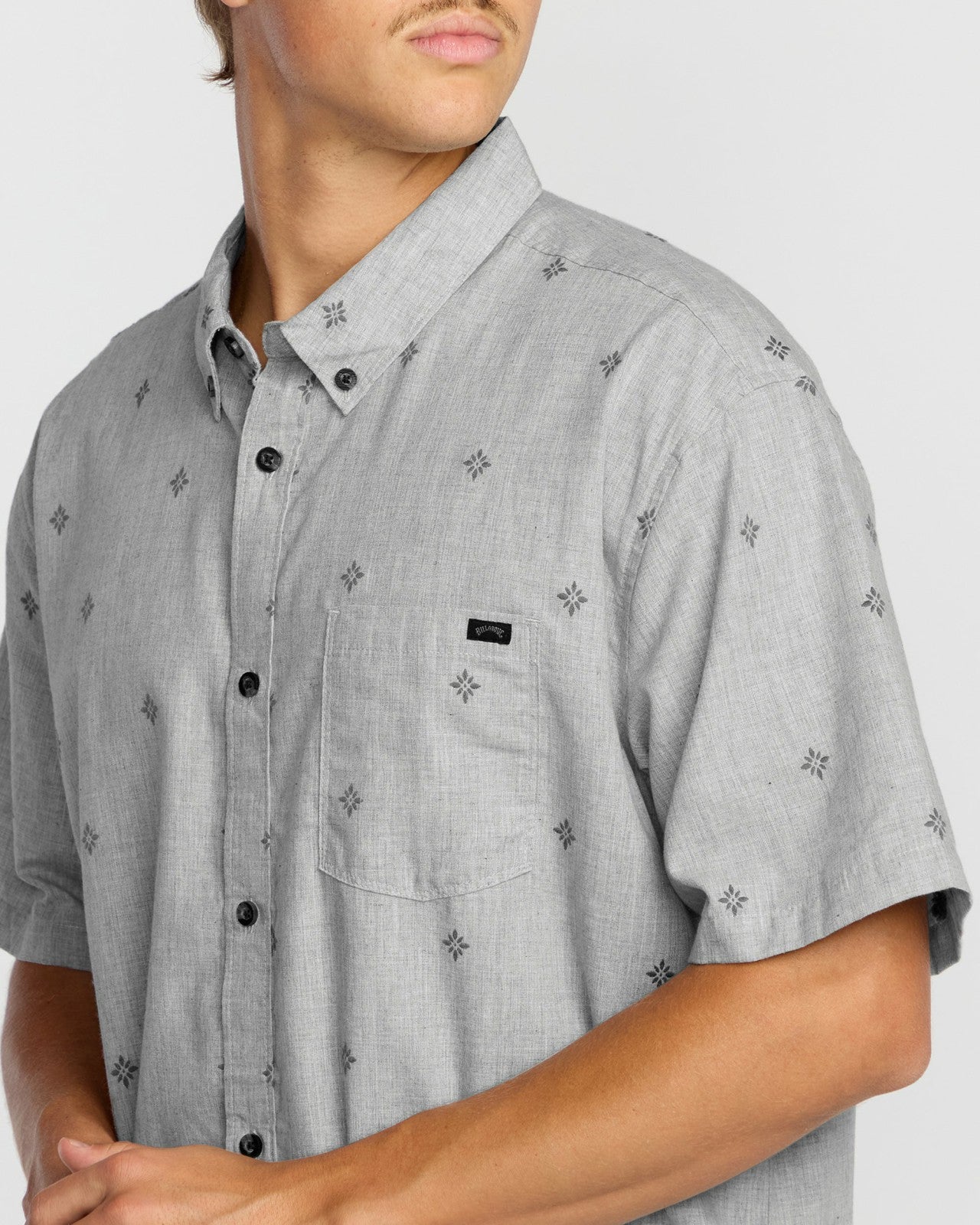 All Day Jacquard Short Sleeve Shirt | Silver Billabong