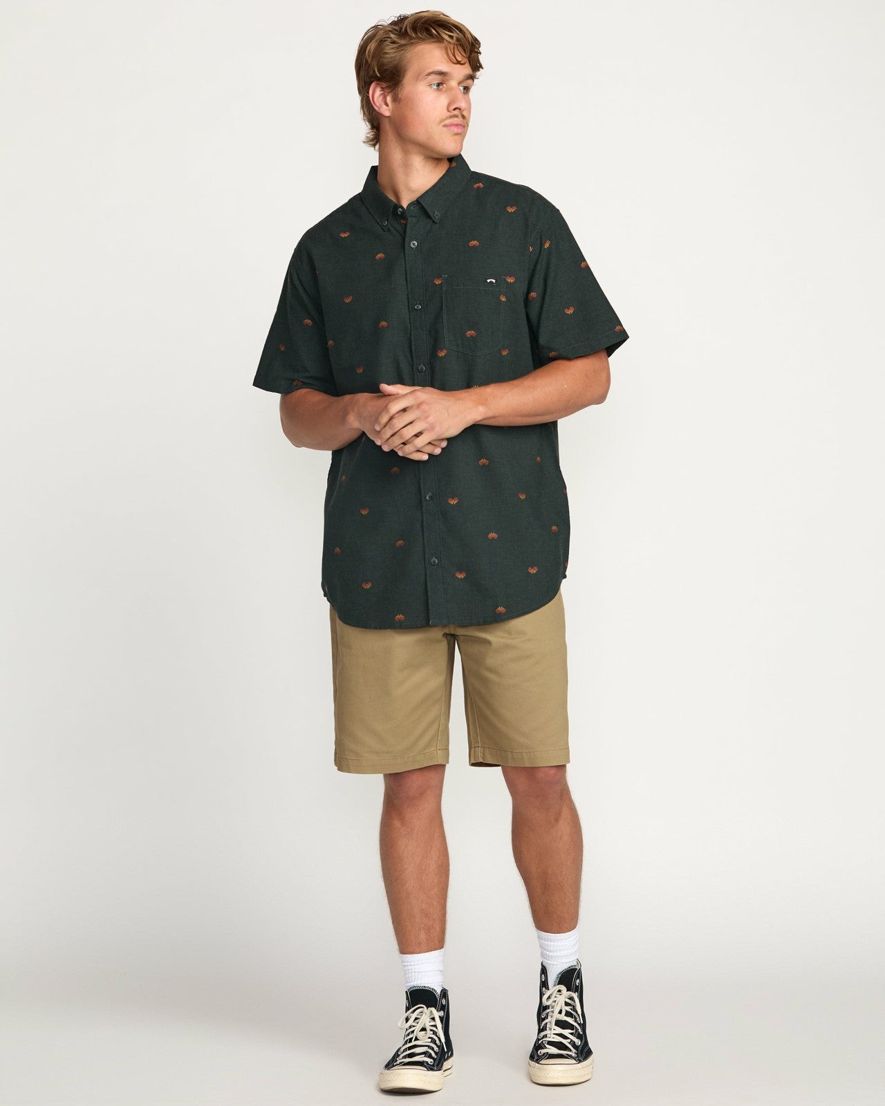All Day Jacquard Short Sleeve Shirt | Stealth Billabong
