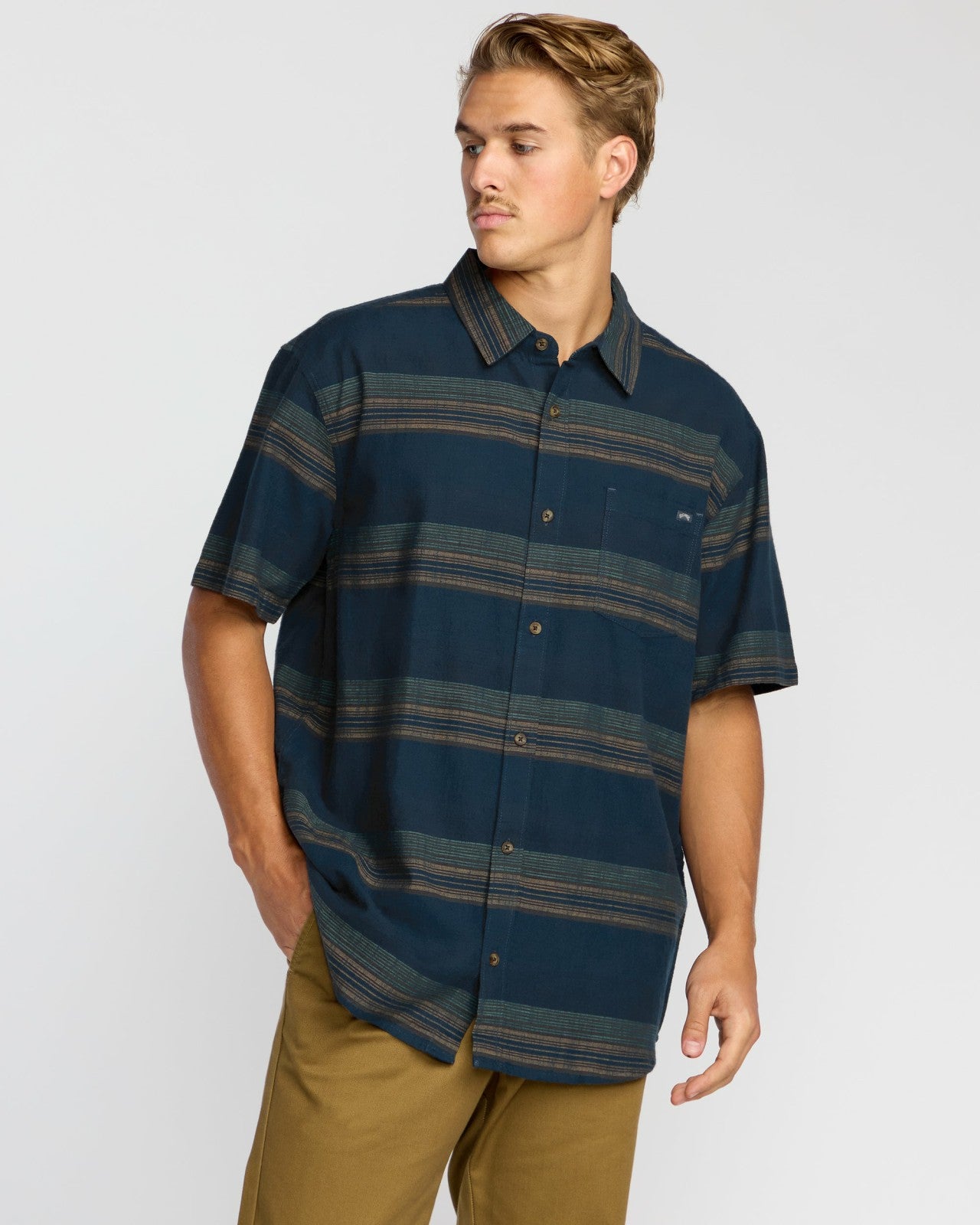 All Day Stripe Short Sleeve Shirt | Midnight Billabong