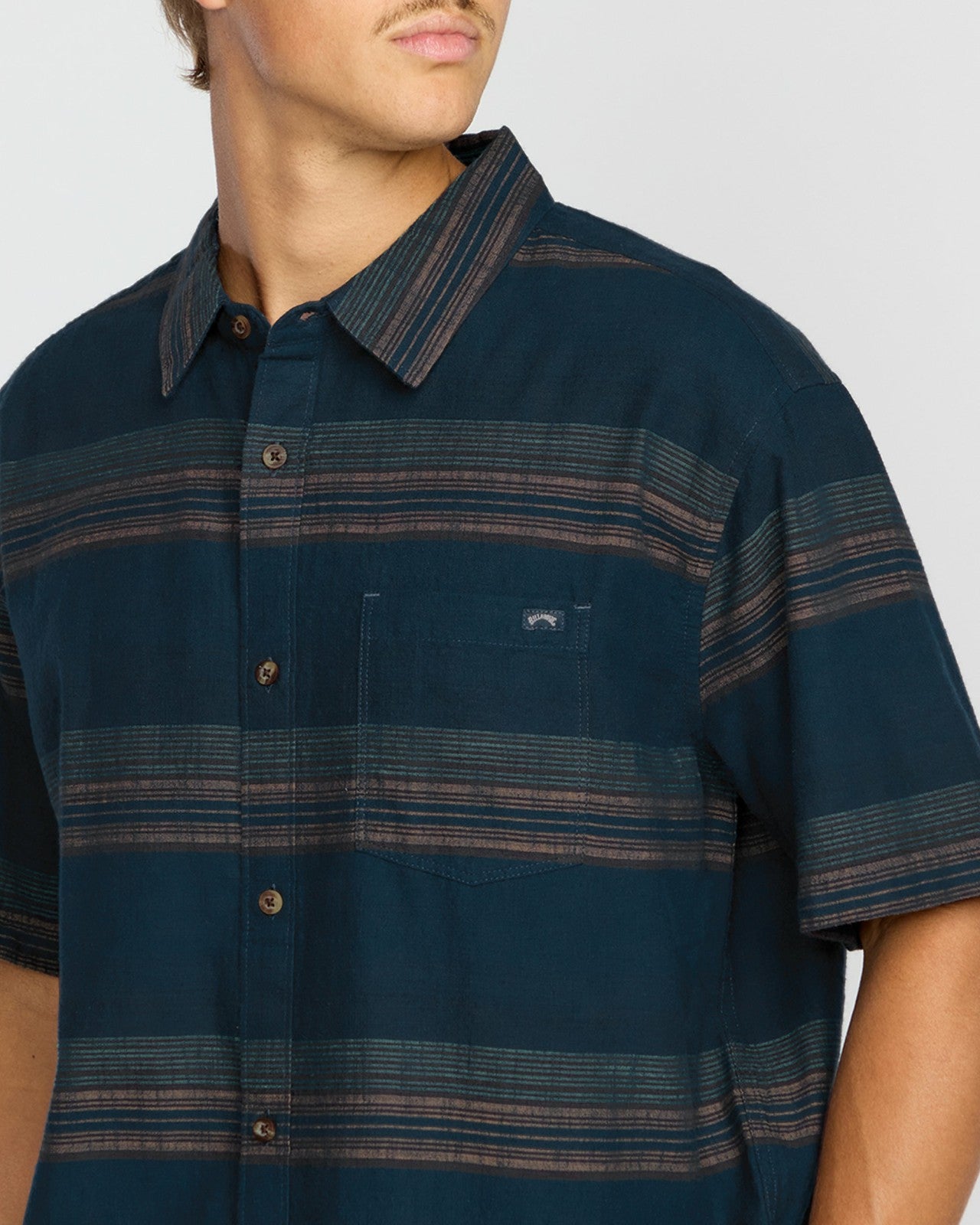 All Day Stripe Short Sleeve Shirt | Midnight Billabong