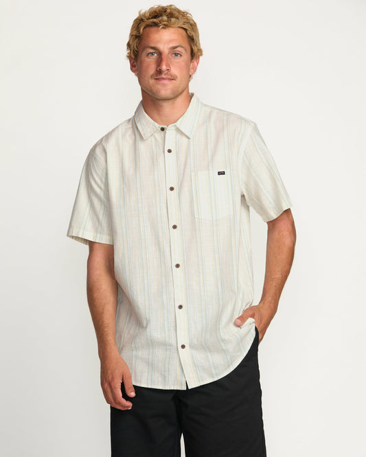 All Day Stripe Short Sleeve Shirt | Off White Billabong