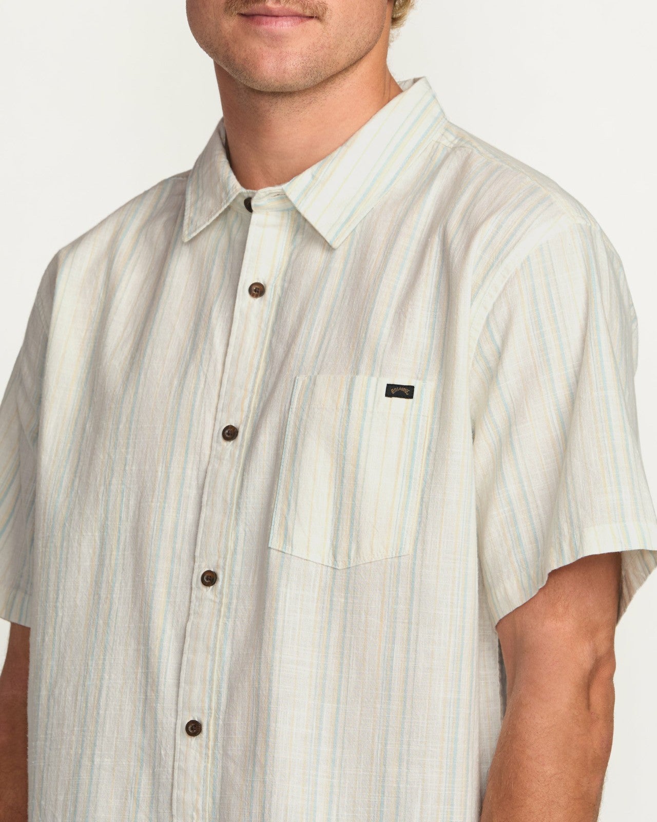 All Day Stripe Short Sleeve Shirt | Off White Billabong