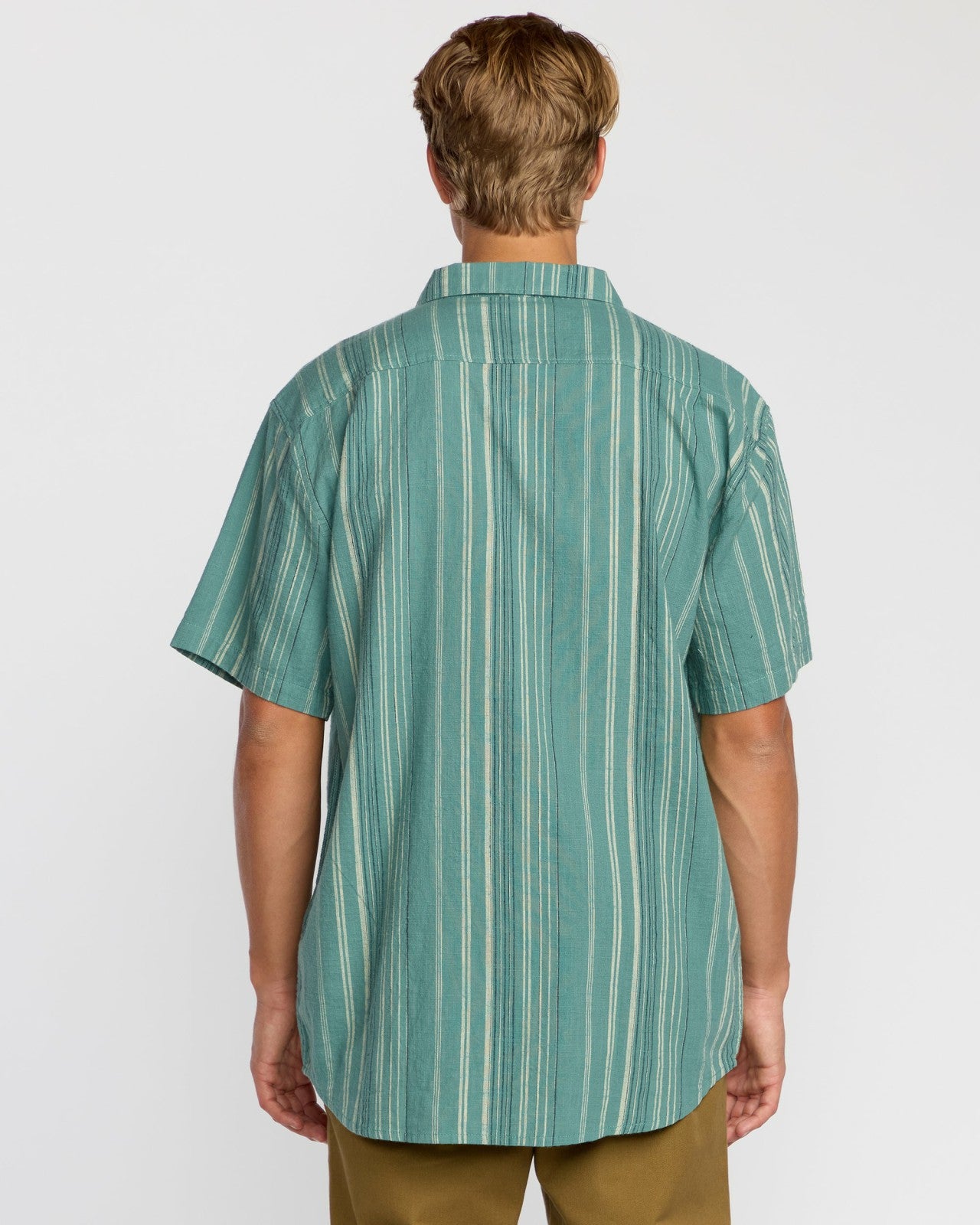 All Day Stripe Short Sleeve Shirt | Sage Green Billabong