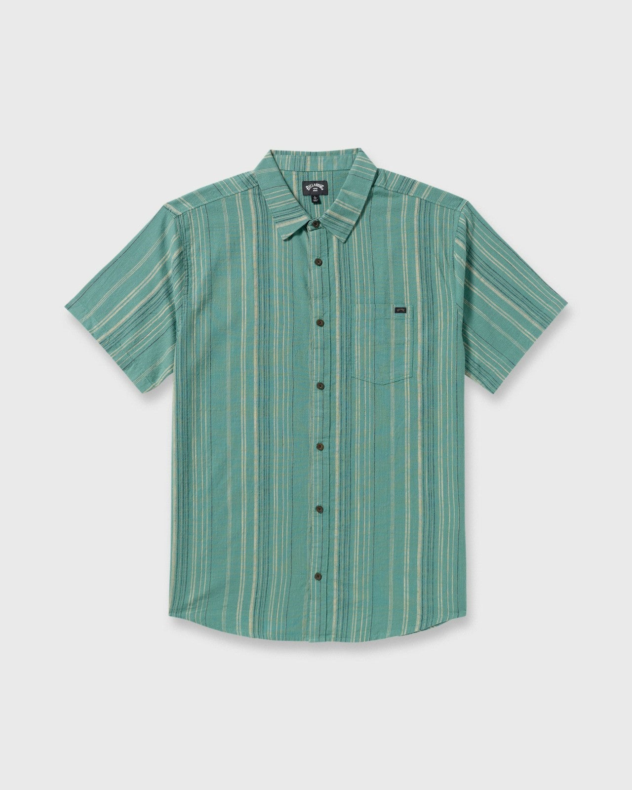 All Day Stripe Short Sleeve Shirt | Sage Green Billabong