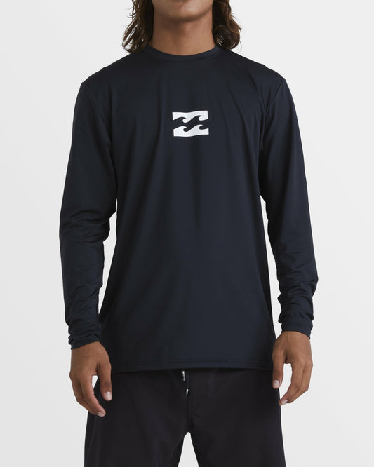 All Day Wave Loose Fit Long Sleeve Surf Tee | Black Billabong