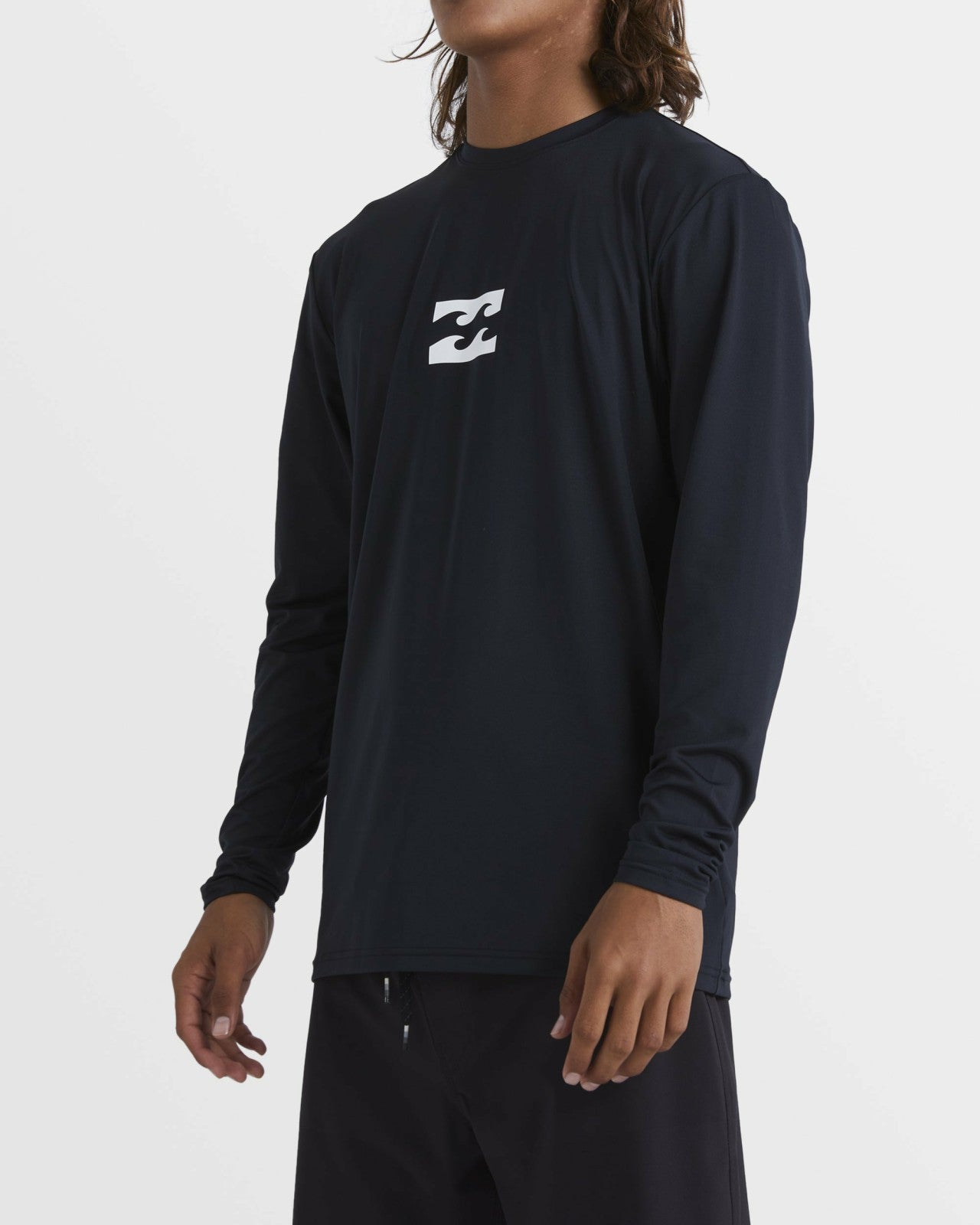 All Day Wave Loose Fit Long Sleeve Surf Tee | Black Billabong