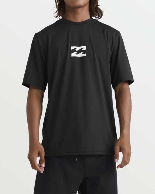 All Day Wave Short Sleeve Rashguard | Black Billabong