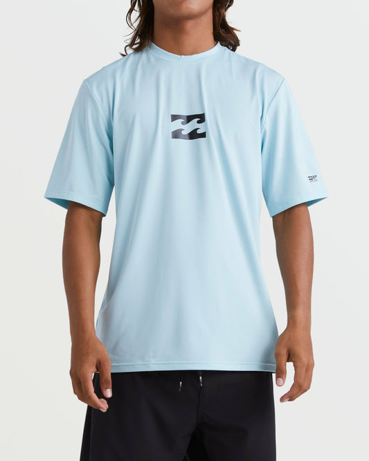 All Day Wave Short Sleeve Rashguard | Coastal Blue Billabong