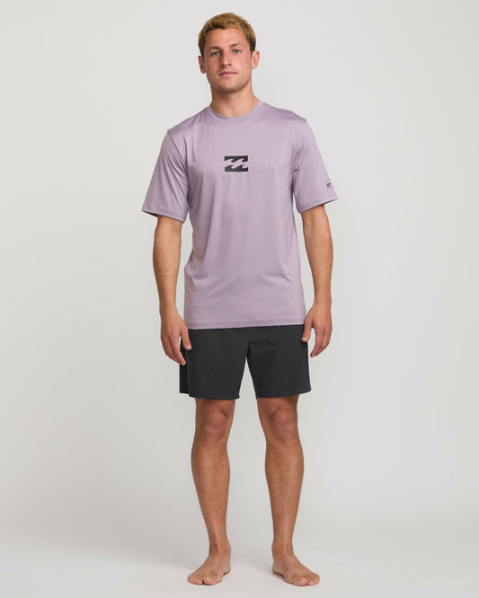 All Day Wave Short Sleeve Rashguard | Light Purple Billabong