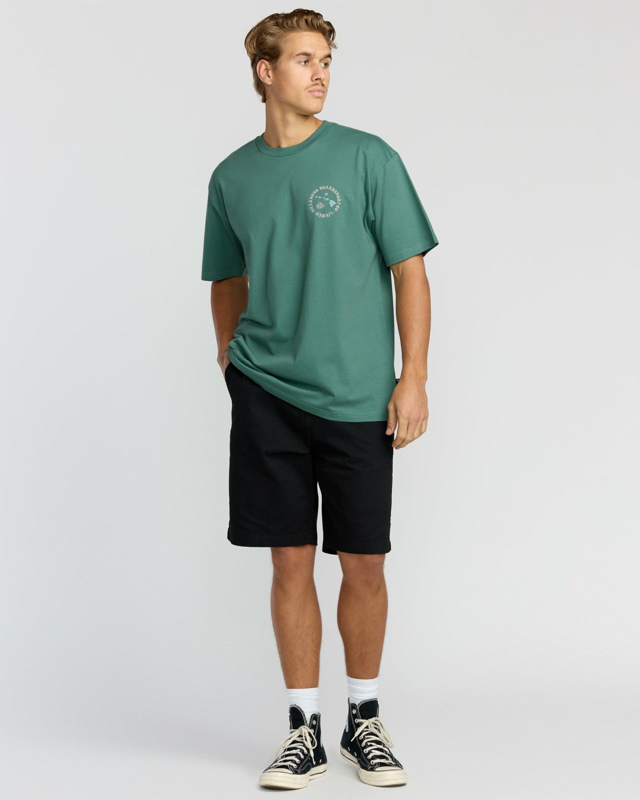 Aloha Island Hi Regular Short Sleeve T-Shirt | Sage Green Billabong