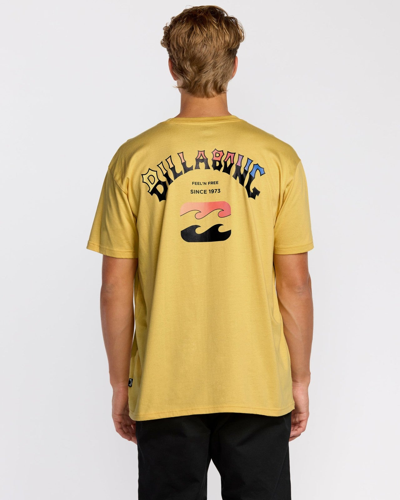Arch Fade Premium Short Sleeve T-Shirt | Dust Yellow Billabong