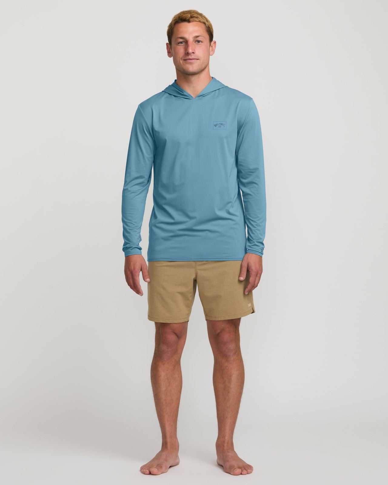 Arch Mesh Long Sleeve Hooded Surf Tee | Bay Blue Billabong