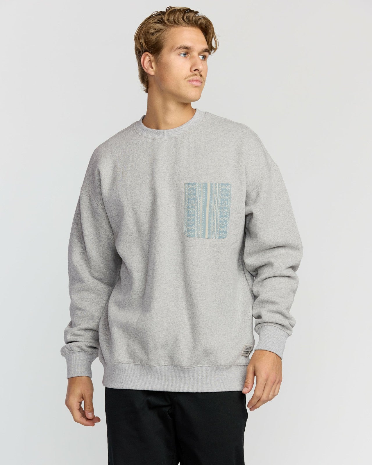 Austin Garage Crew Sweatshirt | Lt Grey Htr Billabong