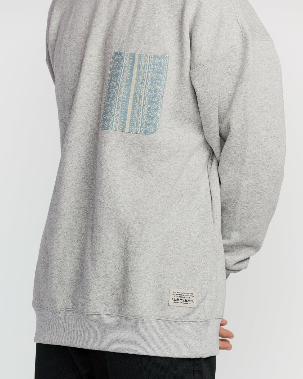 Austin Garage Crew Sweatshirt | Lt Grey Htr Billabong