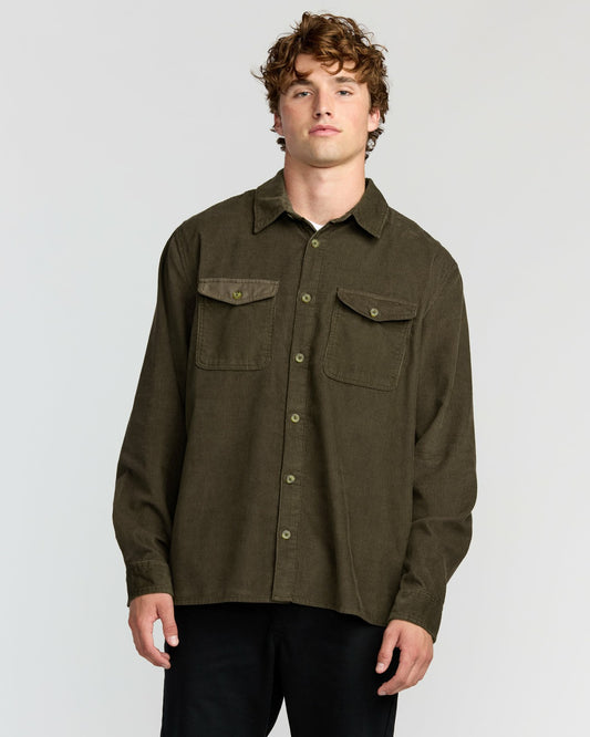 Austin Garage Long Sleeve Shirt | Chocolate Billabong