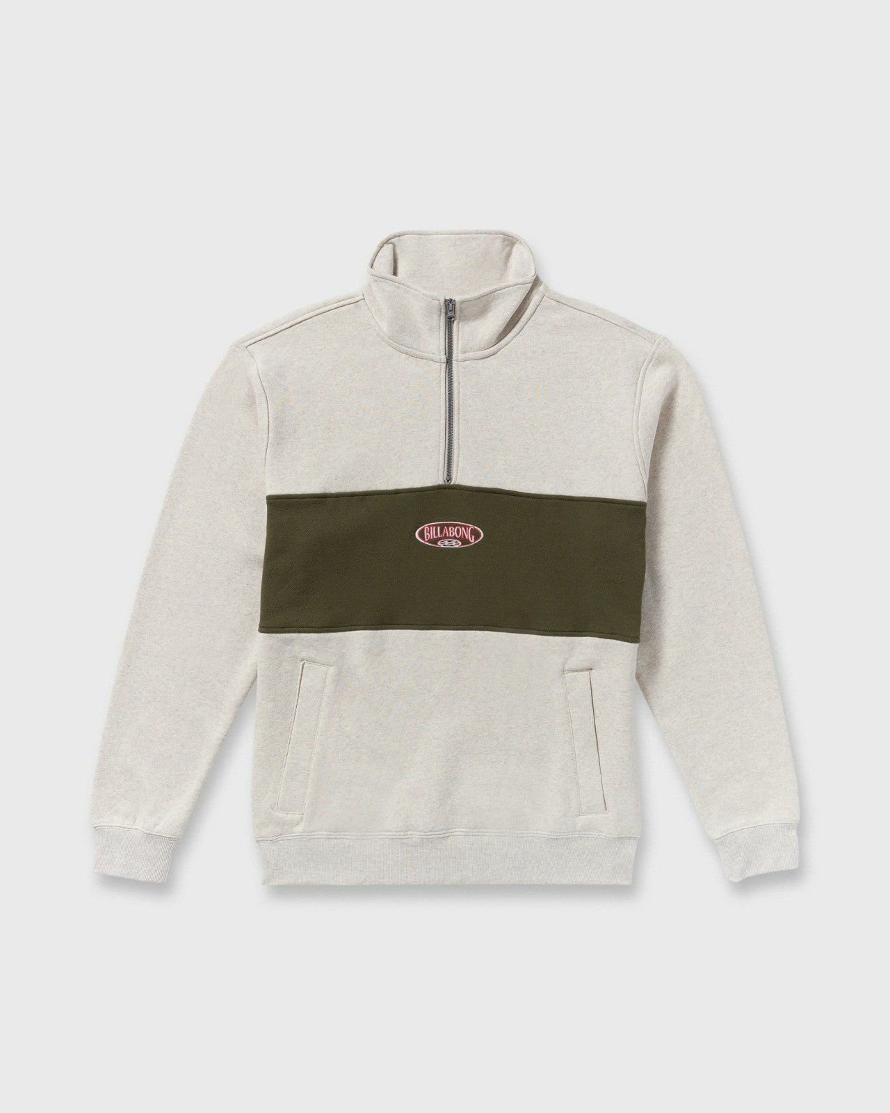 Bad Dog 3/4 Zip Mockneck Sweatshirt | Sand Htr Billabong
