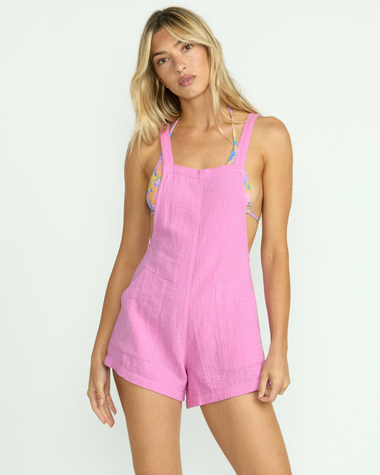 Beach Crush Romper | Bright Rose Billabong