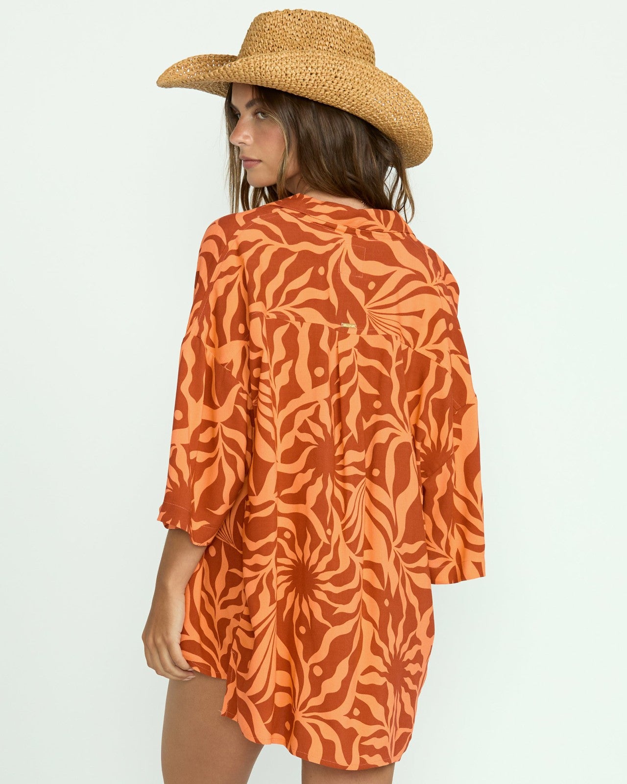 Beach Side Printed Short Sleeve Shirt | Orange Squeeze Billabong
