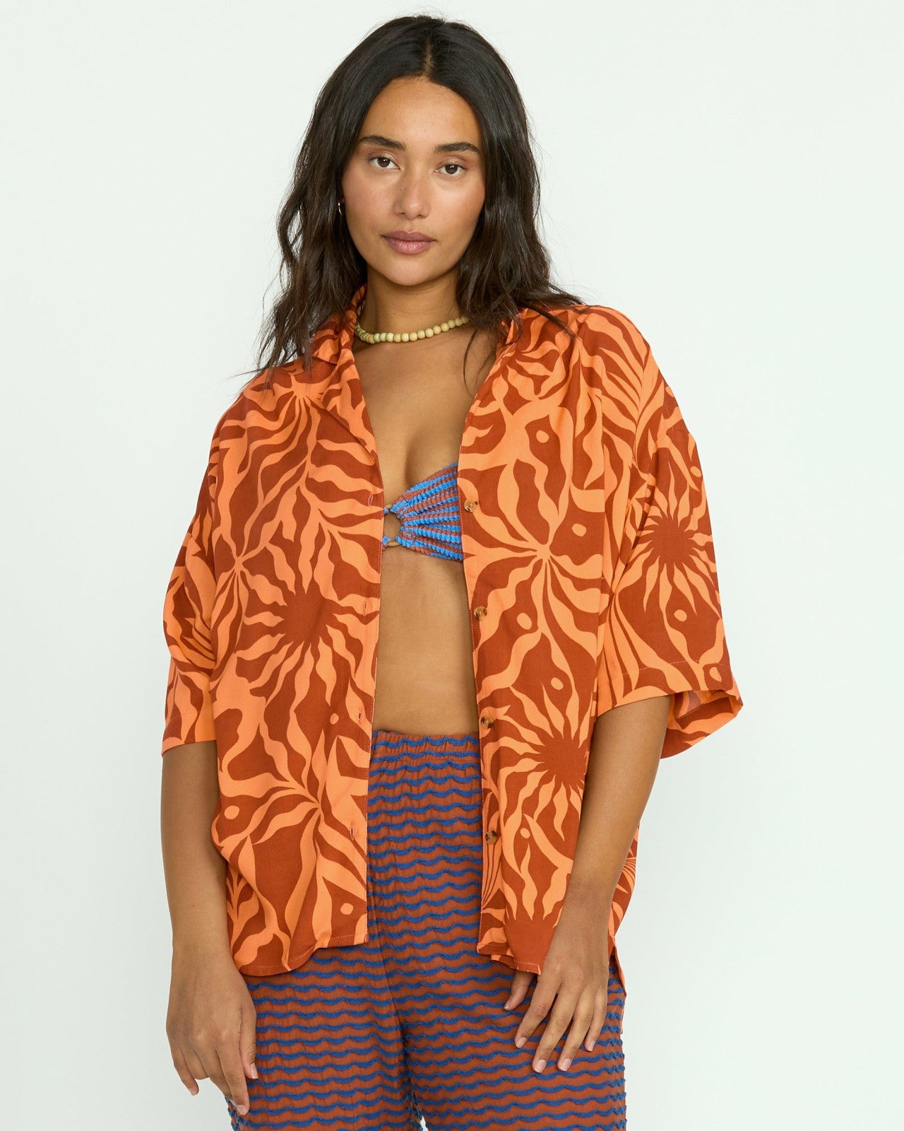 Beach Side Printed Short Sleeve Shirt | Orange Squeeze Billabong
