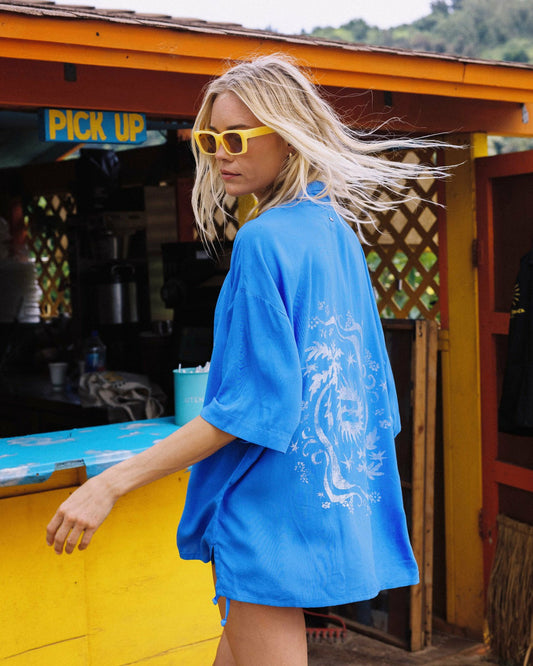 Beach Side Printed Short Sleeve Shirt | True Blue Billabong