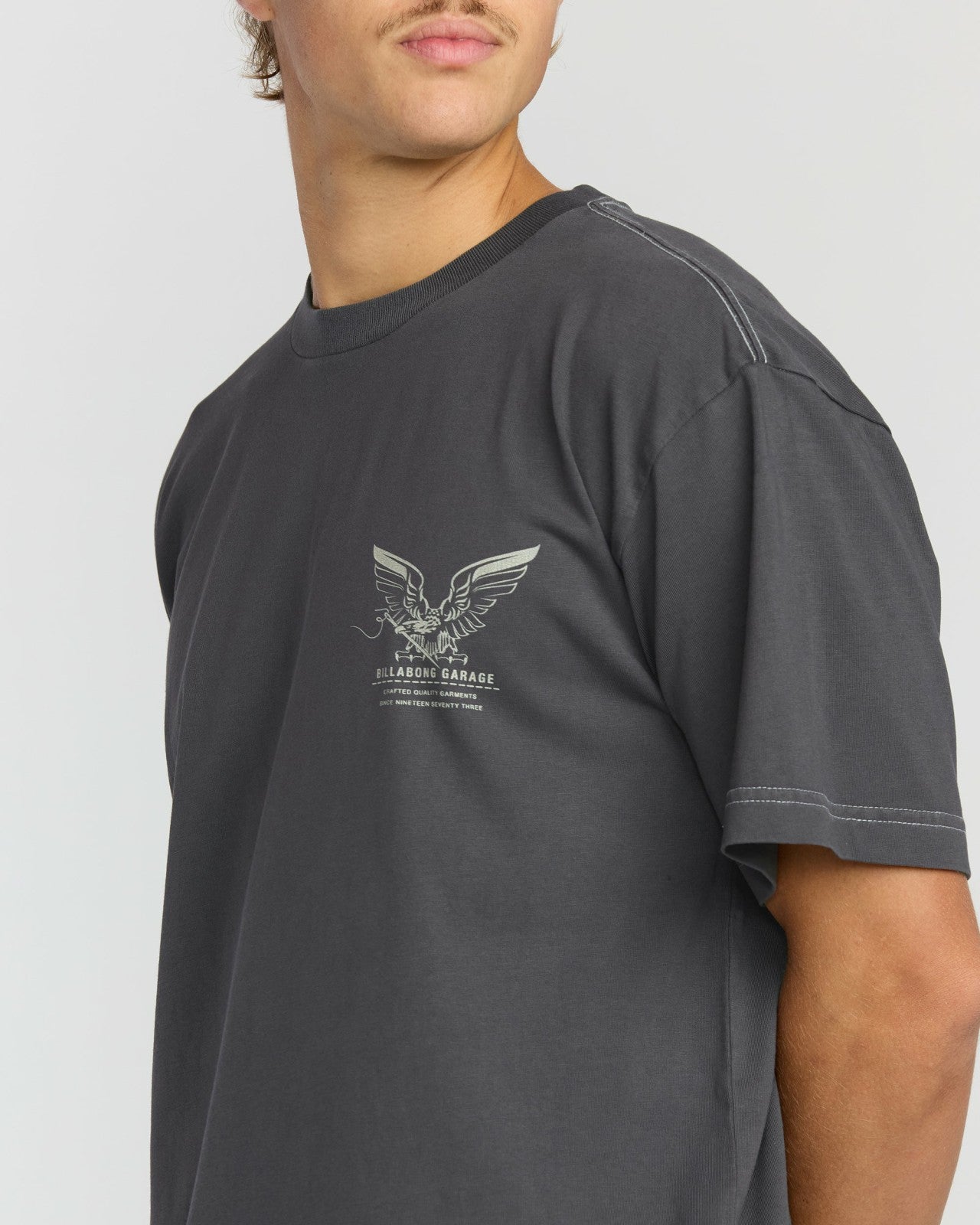 Bird Of Prey Garage OG Short Sleeve T-Shirt | Washed Black Billabong