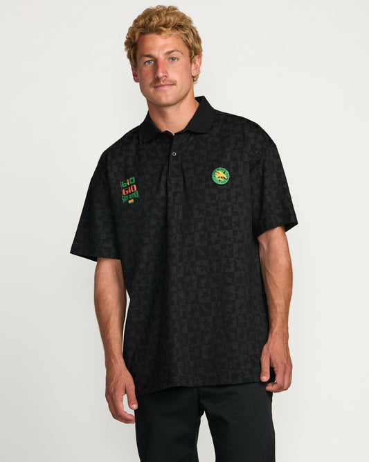 Billabong x Mami Wata Black Star Surf Club Short Sleeve Polo Shirt | B Billabong