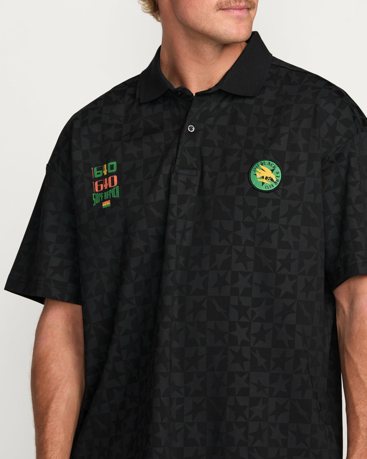 Billabong x Mami Wata Black Star Surf Club Short Sleeve Polo Shirt | B Billabong