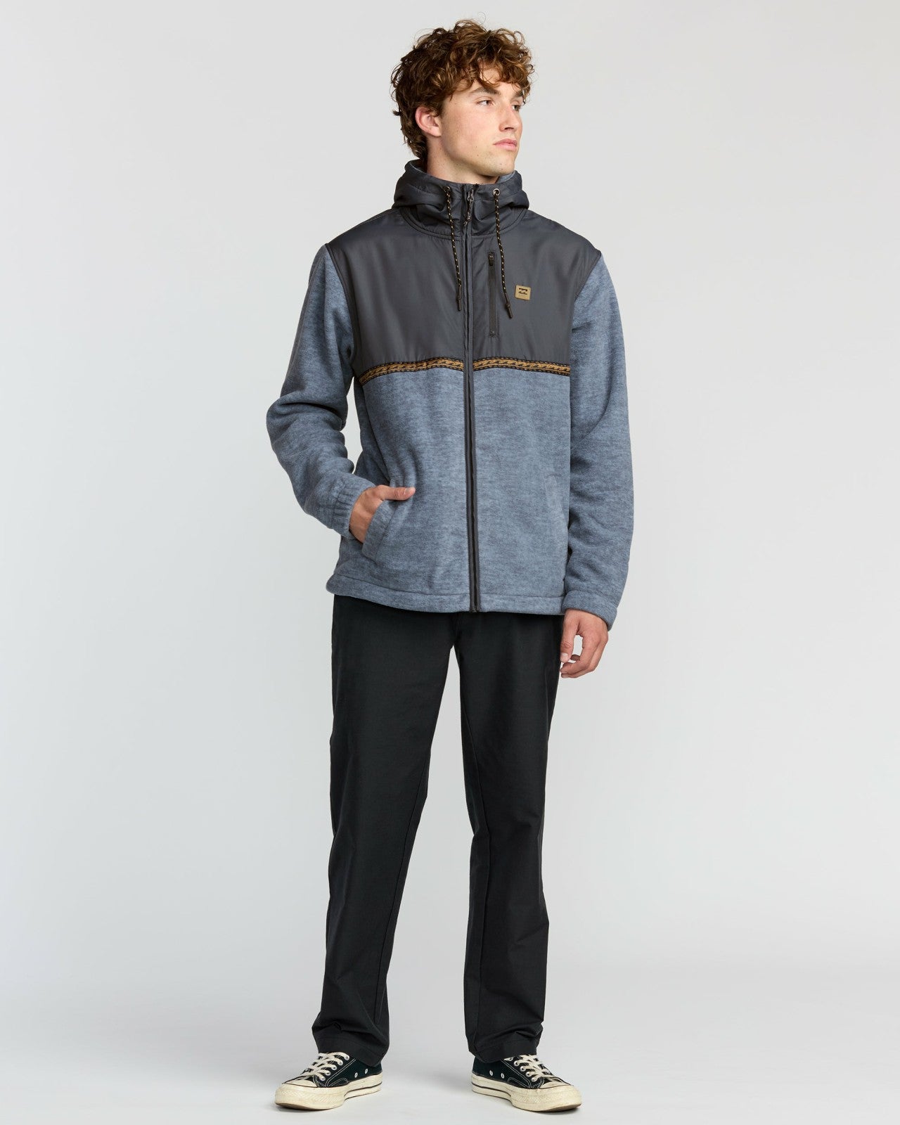 Boundary Lite Zip Sweatshirt | Steel Blue Billabong