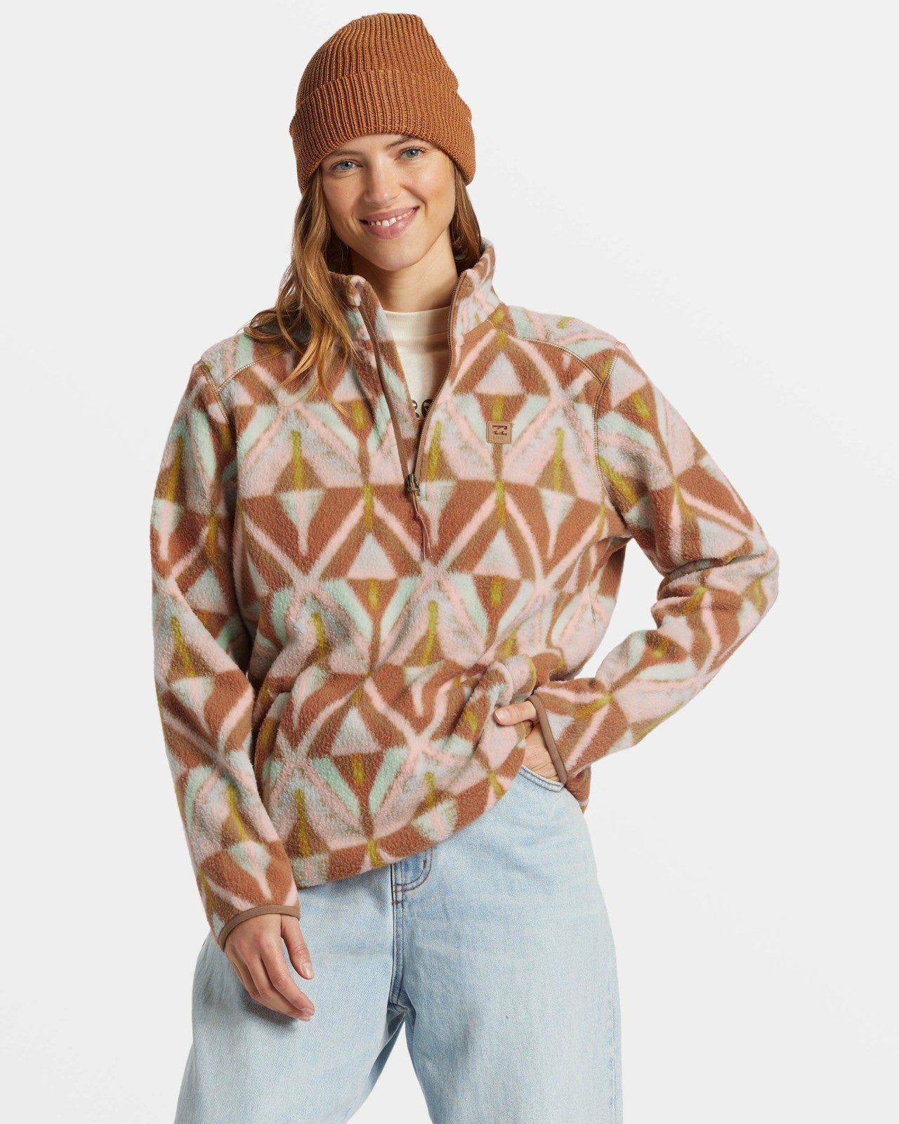 A/Div Boundary Mock 3 Half-Zip Pullover Sweatshirt | Sandalwood Billabong