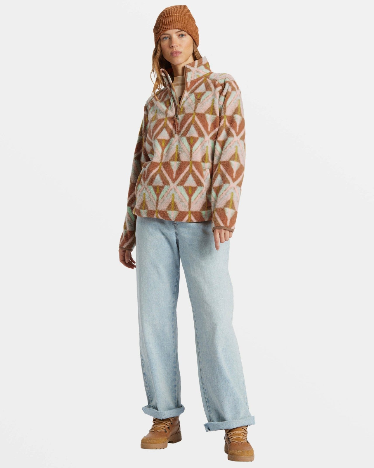 A/Div Boundary Mock 3 Half-Zip Pullover Sweatshirt | Sandalwood Billabong